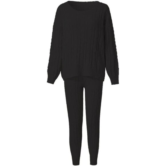 Chic Women's Fall Knit 2-Piece Sweater and Bodycon Pants - Plus Size Available - Picture 4 of 6